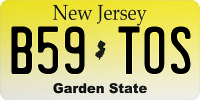 NJ license plate B59TOS