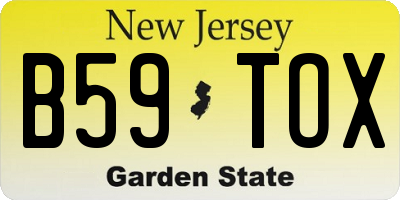 NJ license plate B59TOX