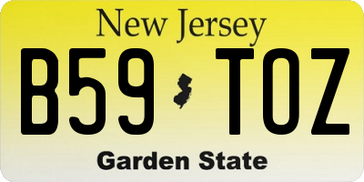 NJ license plate B59TOZ