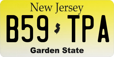 NJ license plate B59TPA
