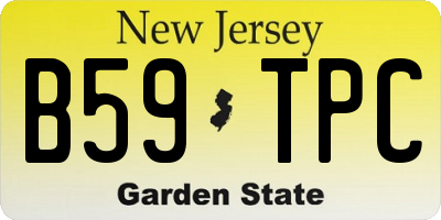 NJ license plate B59TPC