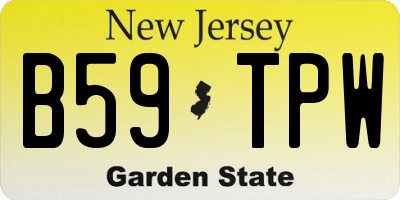 NJ license plate B59TPW