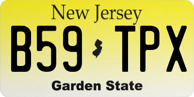 NJ license plate B59TPX