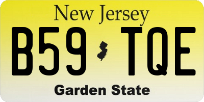 NJ license plate B59TQE