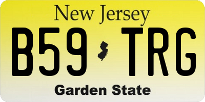 NJ license plate B59TRG