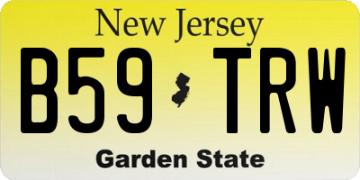 NJ license plate B59TRW