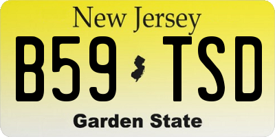 NJ license plate B59TSD