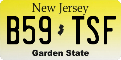NJ license plate B59TSF