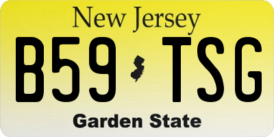 NJ license plate B59TSG