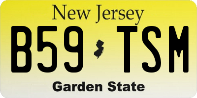 NJ license plate B59TSM