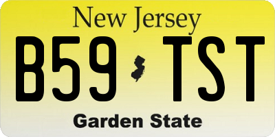 NJ license plate B59TST