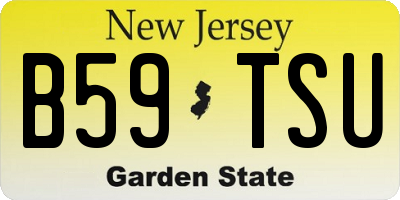 NJ license plate B59TSU