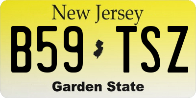 NJ license plate B59TSZ