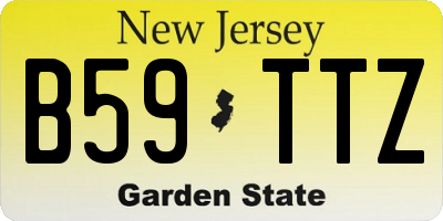 NJ license plate B59TTZ