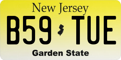 NJ license plate B59TUE
