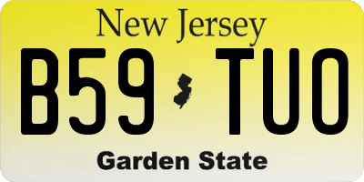 NJ license plate B59TUO
