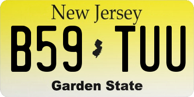 NJ license plate B59TUU