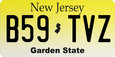 NJ license plate B59TVZ
