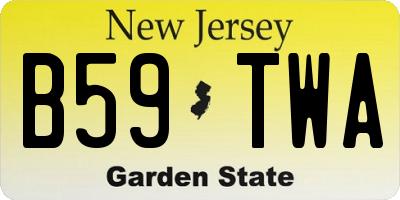 NJ license plate B59TWA