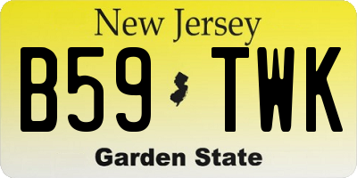 NJ license plate B59TWK