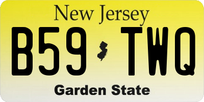 NJ license plate B59TWQ
