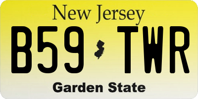 NJ license plate B59TWR