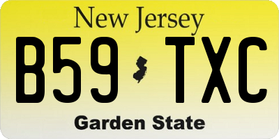 NJ license plate B59TXC