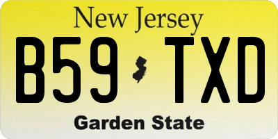 NJ license plate B59TXD