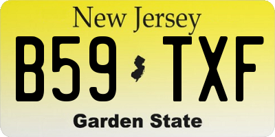 NJ license plate B59TXF