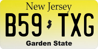 NJ license plate B59TXG