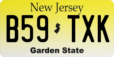 NJ license plate B59TXK