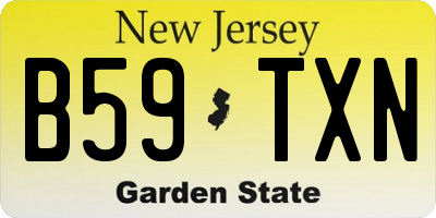 NJ license plate B59TXN