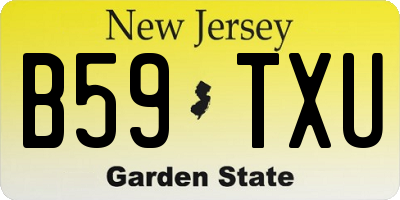 NJ license plate B59TXU