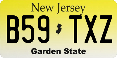NJ license plate B59TXZ