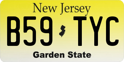 NJ license plate B59TYC