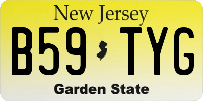 NJ license plate B59TYG
