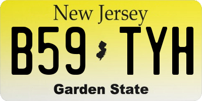 NJ license plate B59TYH