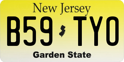 NJ license plate B59TYO