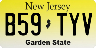 NJ license plate B59TYV