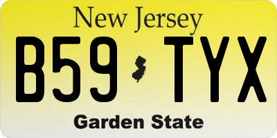 NJ license plate B59TYX