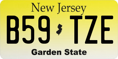 NJ license plate B59TZE