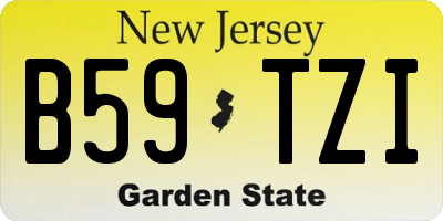NJ license plate B59TZI