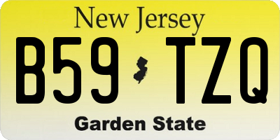 NJ license plate B59TZQ