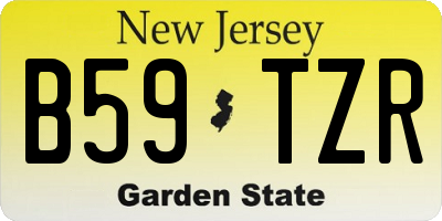 NJ license plate B59TZR