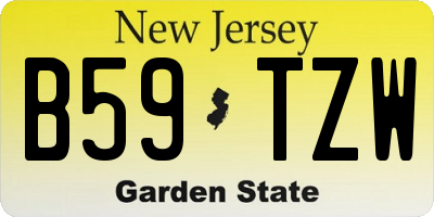 NJ license plate B59TZW