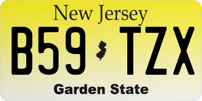 NJ license plate B59TZX