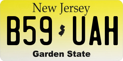 NJ license plate B59UAH