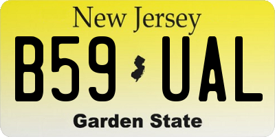 NJ license plate B59UAL