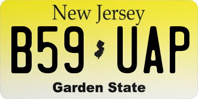 NJ license plate B59UAP
