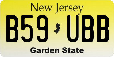 NJ license plate B59UBB